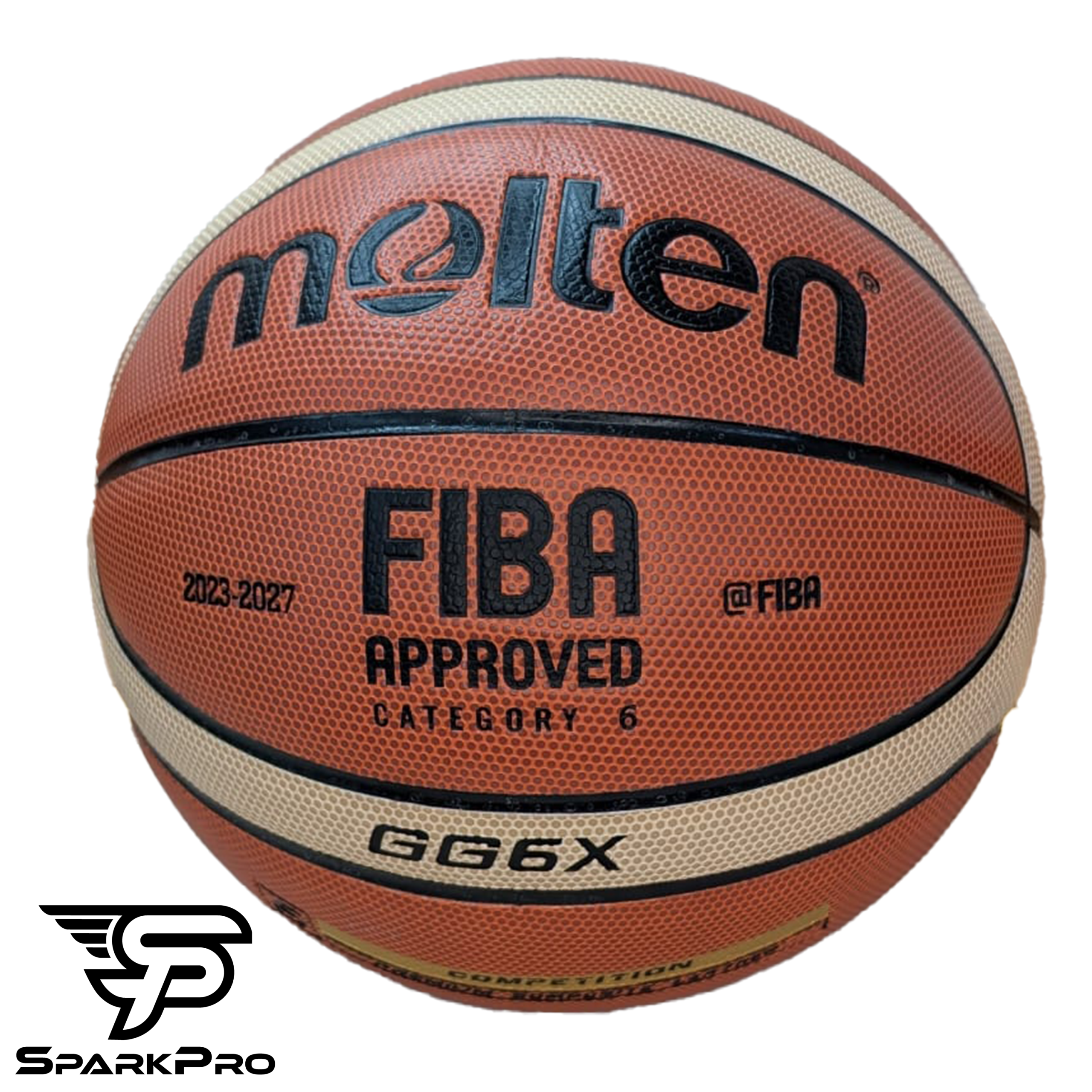 Balón Molten GG6X Balón de baloncesto Molten GG6X de cuero sintético, tamaño 6 para interiores y exteriores