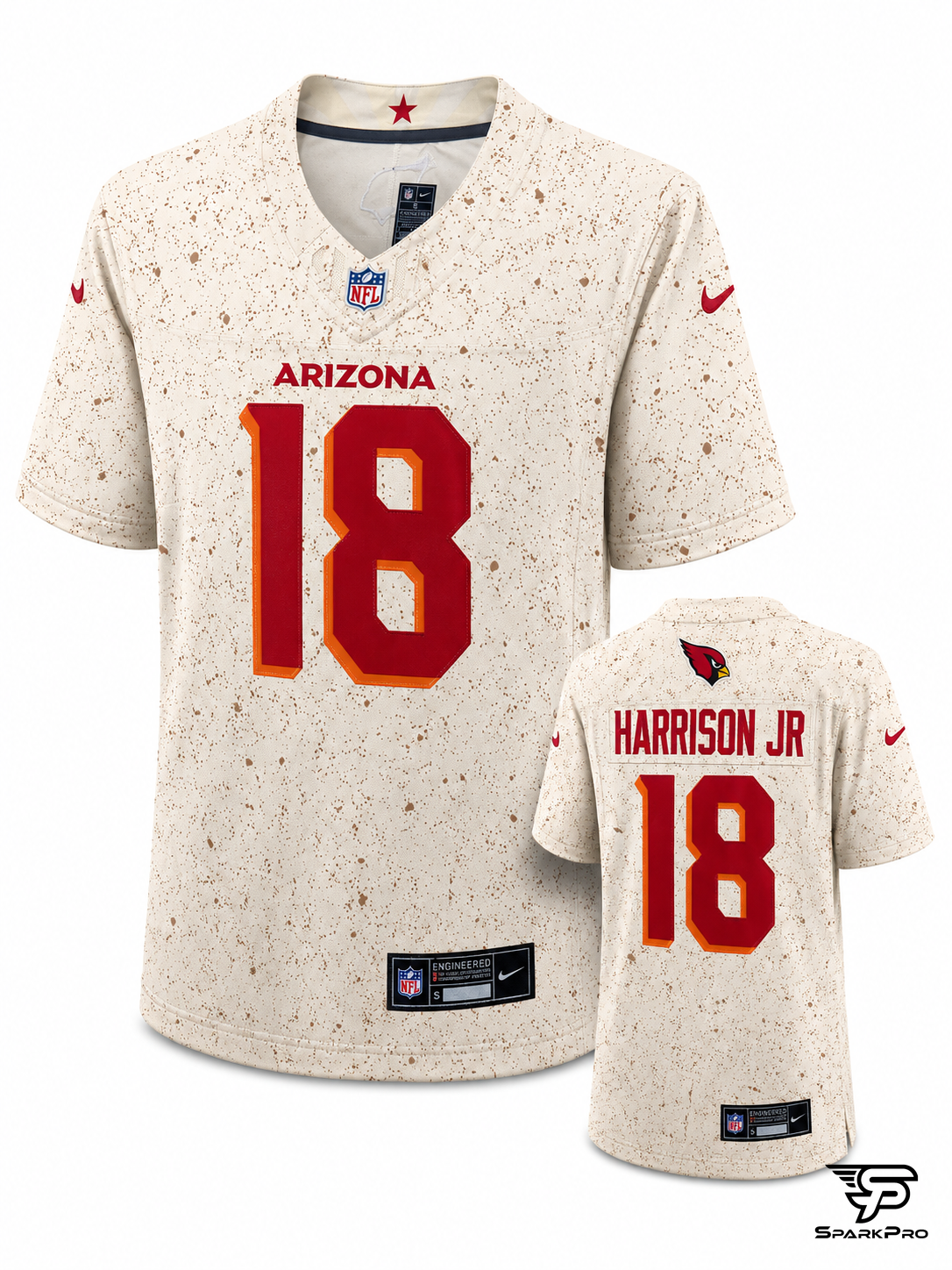 Camiseta Arizona Cardinals Harrison Jr #18 Nike Crema - Imagen Principal