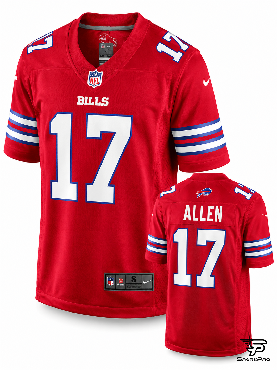 Camiseta Buffalo Bills Josh Allen #17 Nike Rojo - Imagen Principal