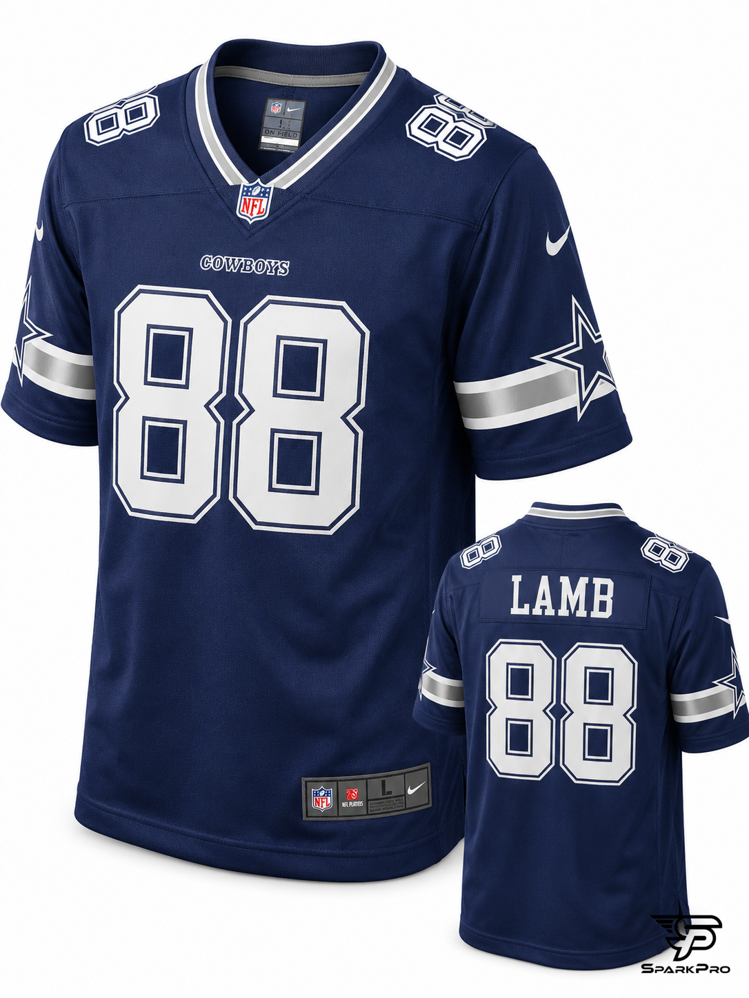 Camiseta Dallas Cowboys Lamb #88 Nike Azul - Imagen Principal