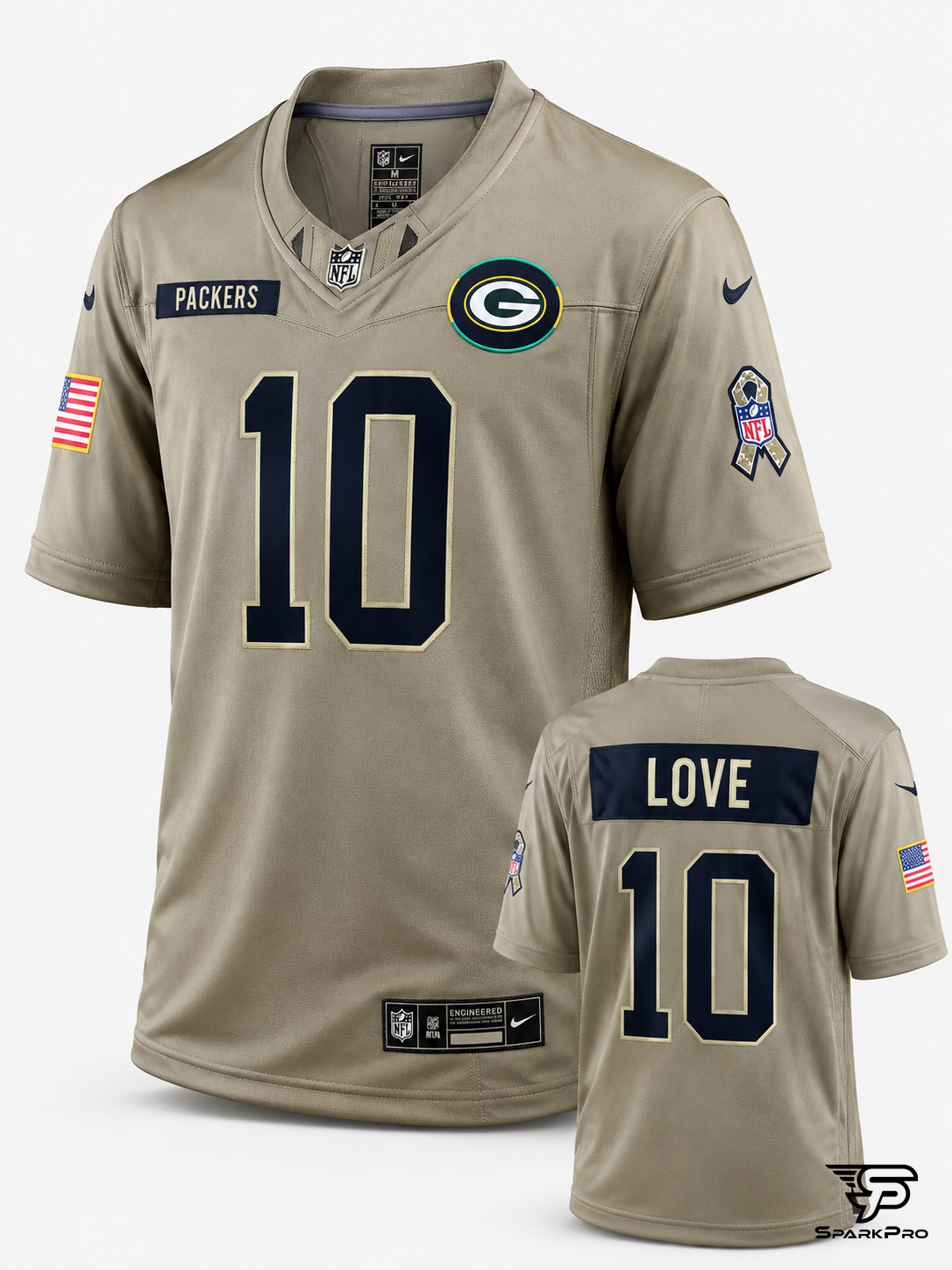 Camiseta Green Bay Packers Love #10 Nike Verde - Imagen Principal
