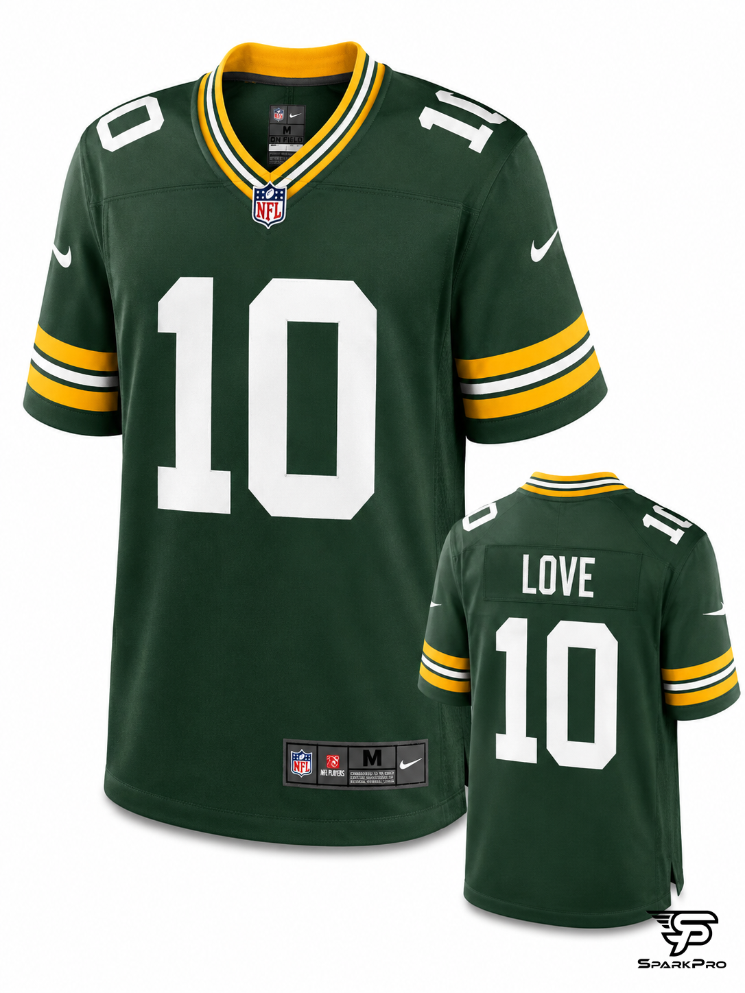 Camiseta Green Bay Packers Love #10 Nike Verde - Imagen Principal