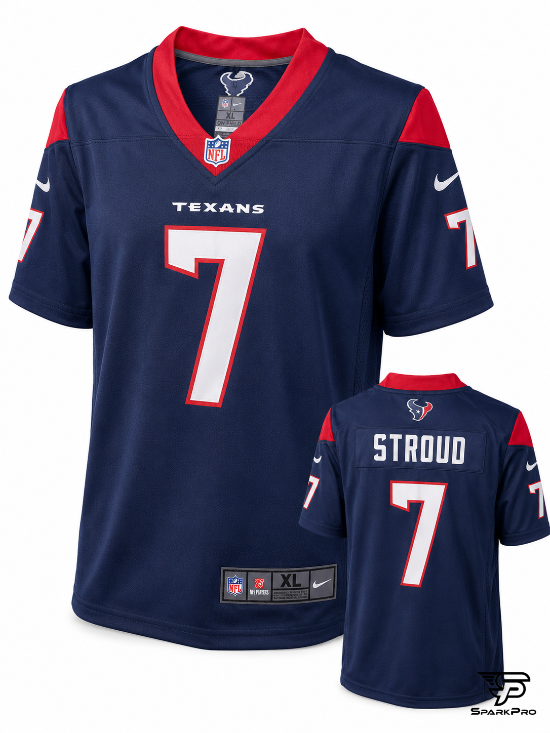 Camiseta Houston Texans Stroud #7 Nike Azul - Imagen Principal