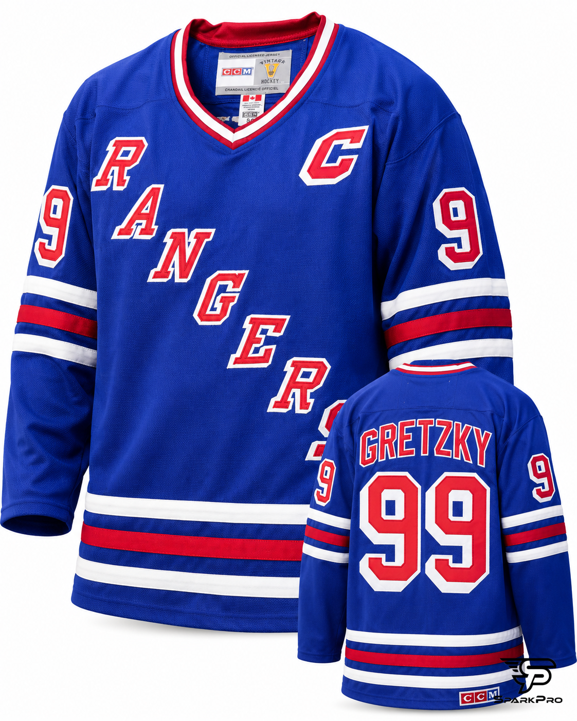 Camiseta New York Rangers Gretzky #99 Ccm Azul - Imagen Principal Camiseta New York Rangers Gretzky #99 Ccm Azul Ccm Hockey Azul - SparkPro