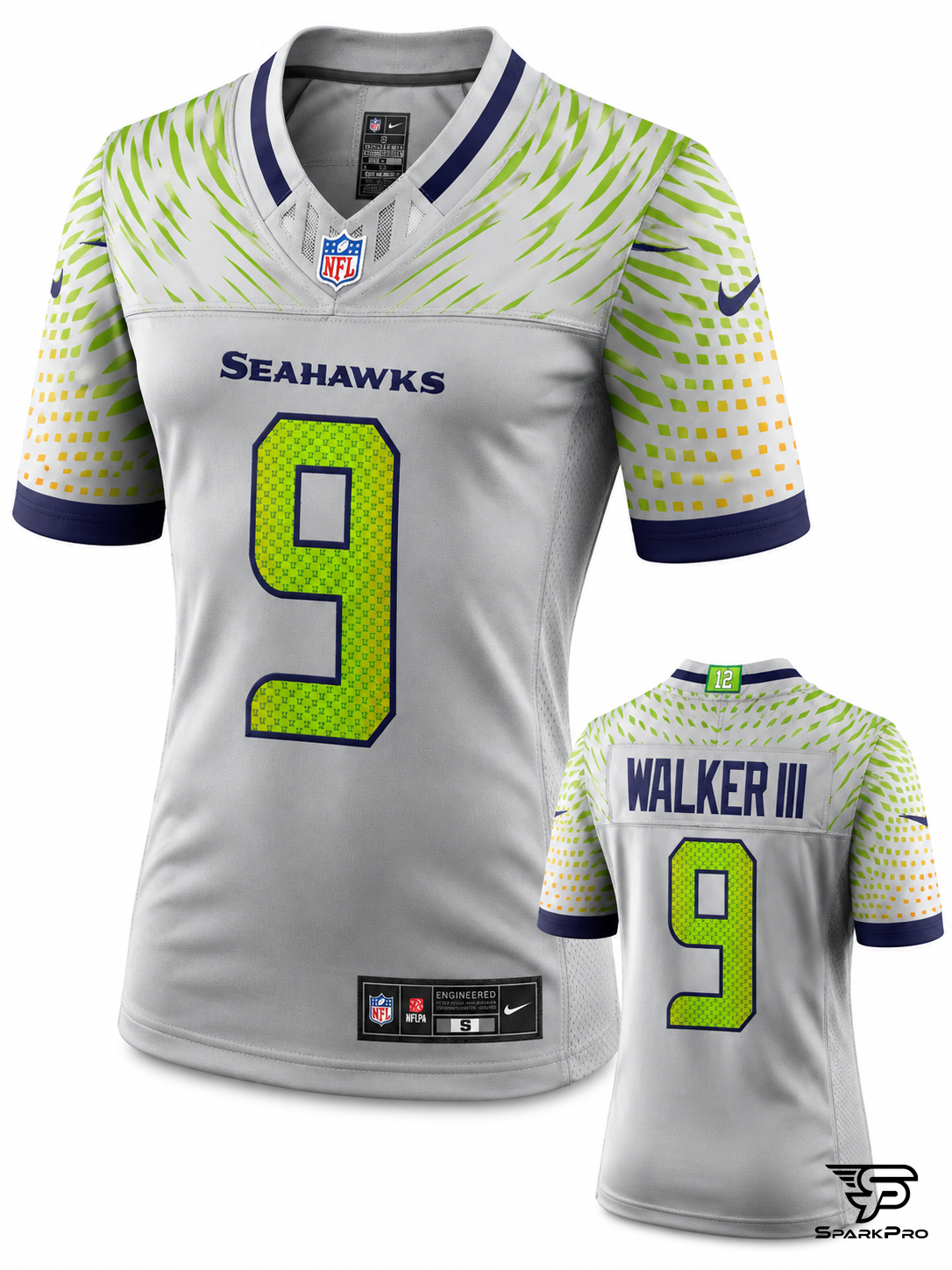 Camiseta Seahawks Walker Iii #9 Nike Gris - Imagen Principal