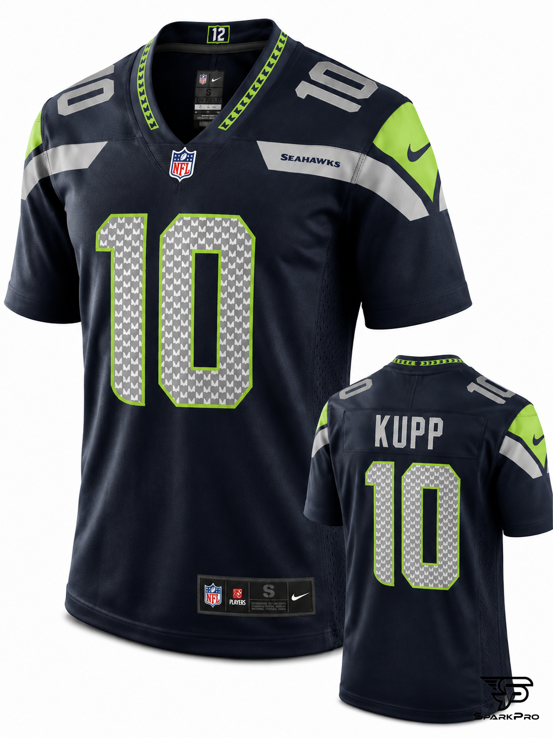Camiseta Seattle Seahawks Kupp #10 Nike Azul - Imagen Principal