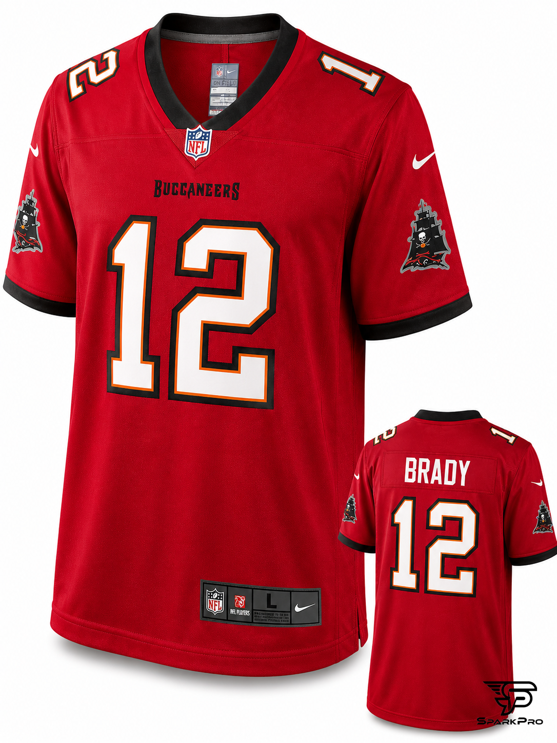 Camiseta Tampa Bay Buccaneers Brady #12 Nike Rojo - Imagen Principal