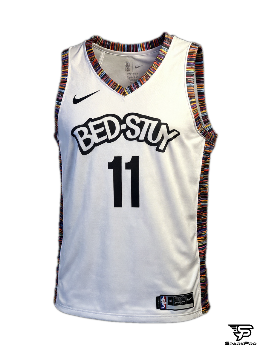 Camiseta Bed-stuy Irving #11 Nike Blanco - Vista 3D
