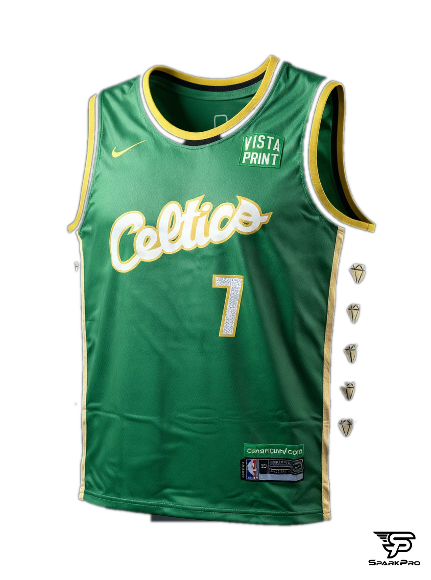 Camiseta Boston Celtics Brown #7 Nike Verde - Vista 3D