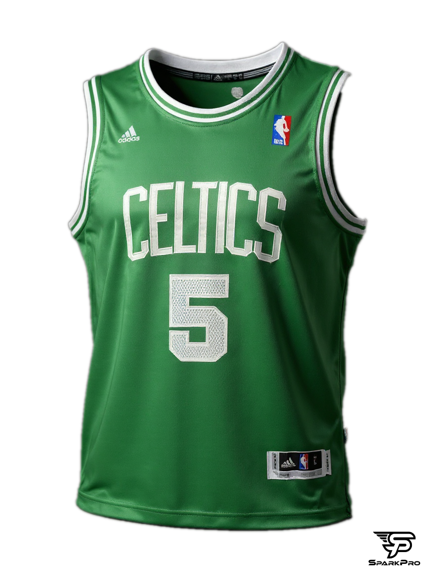 Camiseta Boston Celtics Garnett #5 Adidas Verde - Vista 3D