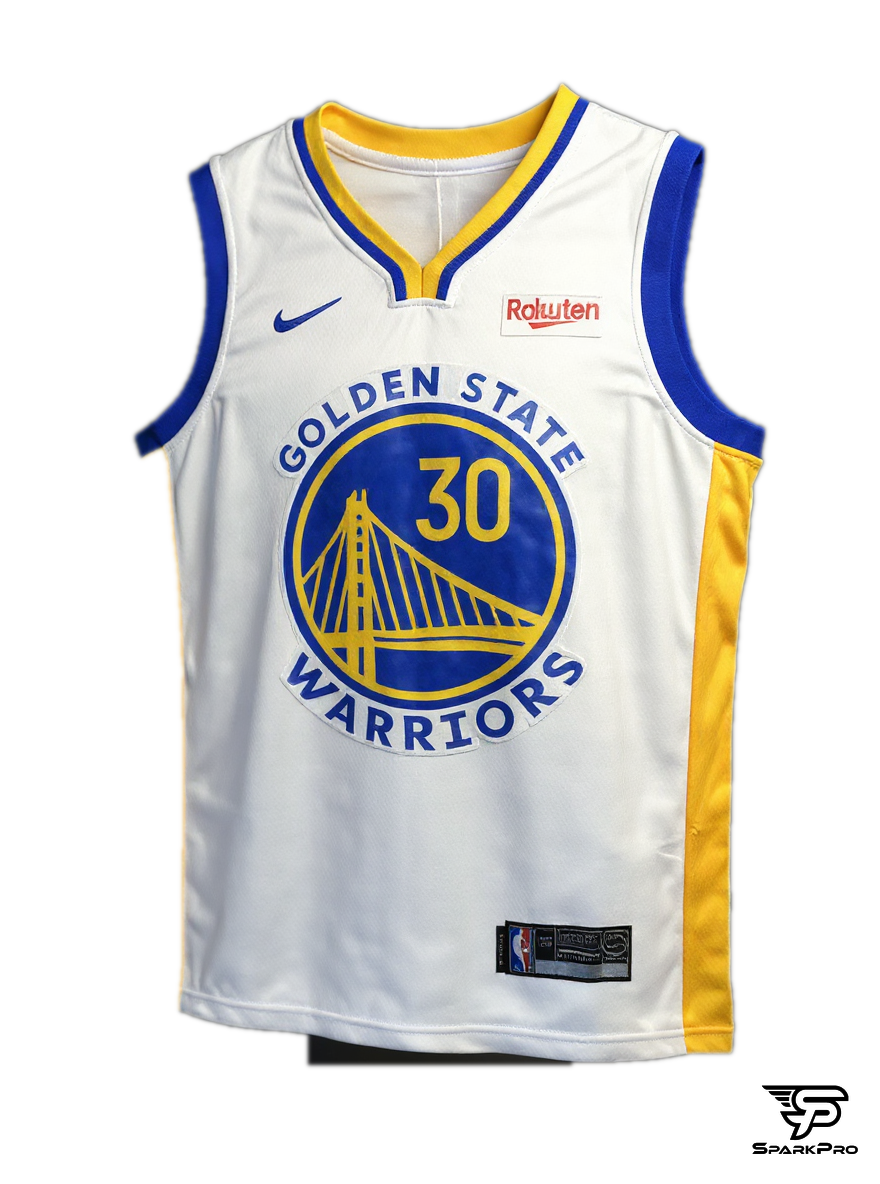 Camiseta Golden State Warriors Curry #30 Nike Blanco - Vista 3D