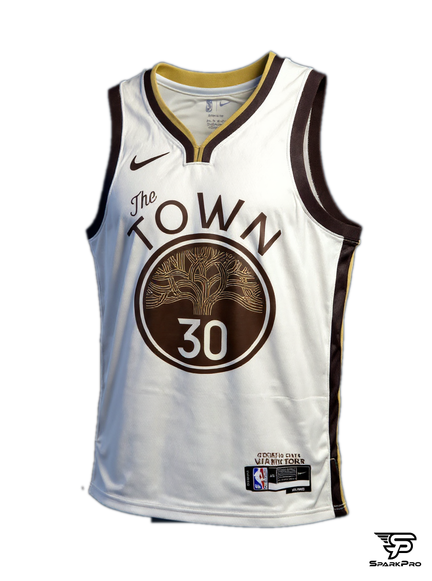 Camiseta Golden State Warriors Curry #30 Nike Blanco - Vista 3D