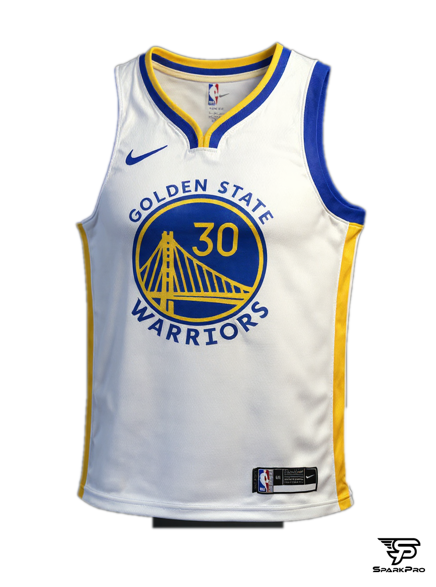 Camiseta Golden State Warriors Curry #30 Nike Blanco - Vista 3D