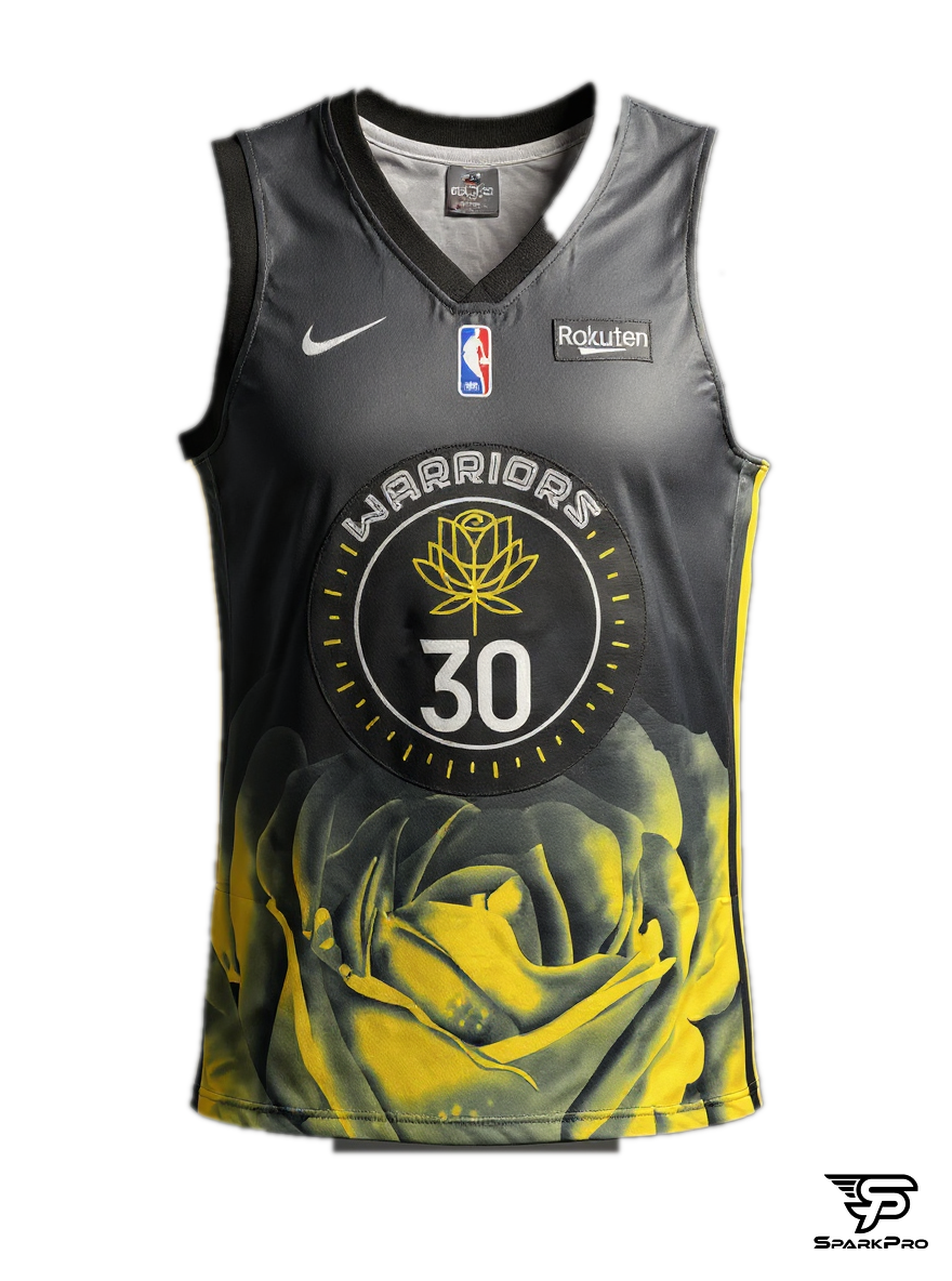 Camiseta Golden State Warriors Curry #30 Nike Negro - Vista 3D