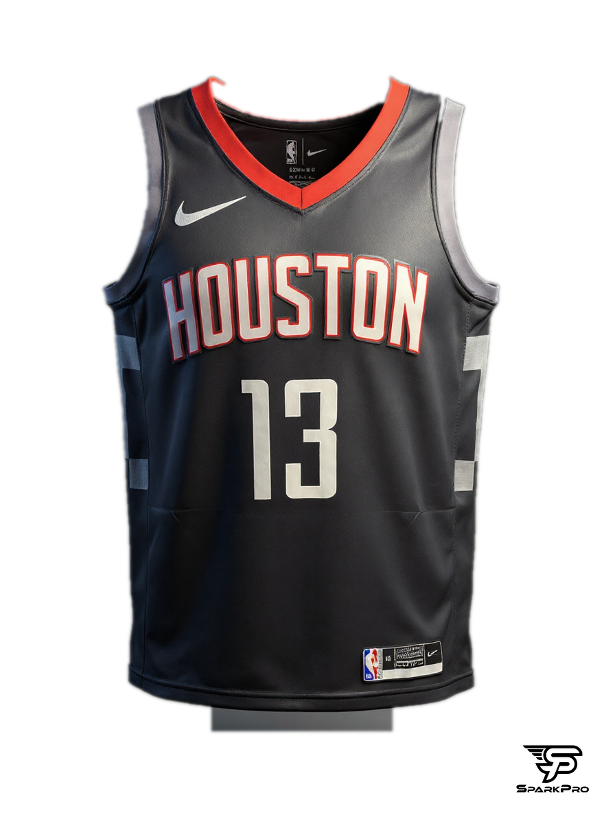 Camiseta Houston Rockets Harden #13 Nike Negro - Vista 3D