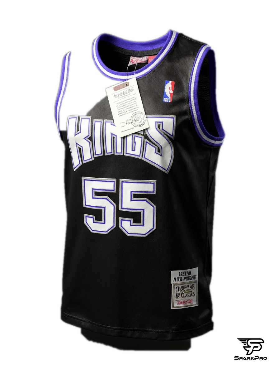 Camiseta Kings Jason Williams #55 Mitchell & Ness Negro - Vista 3D