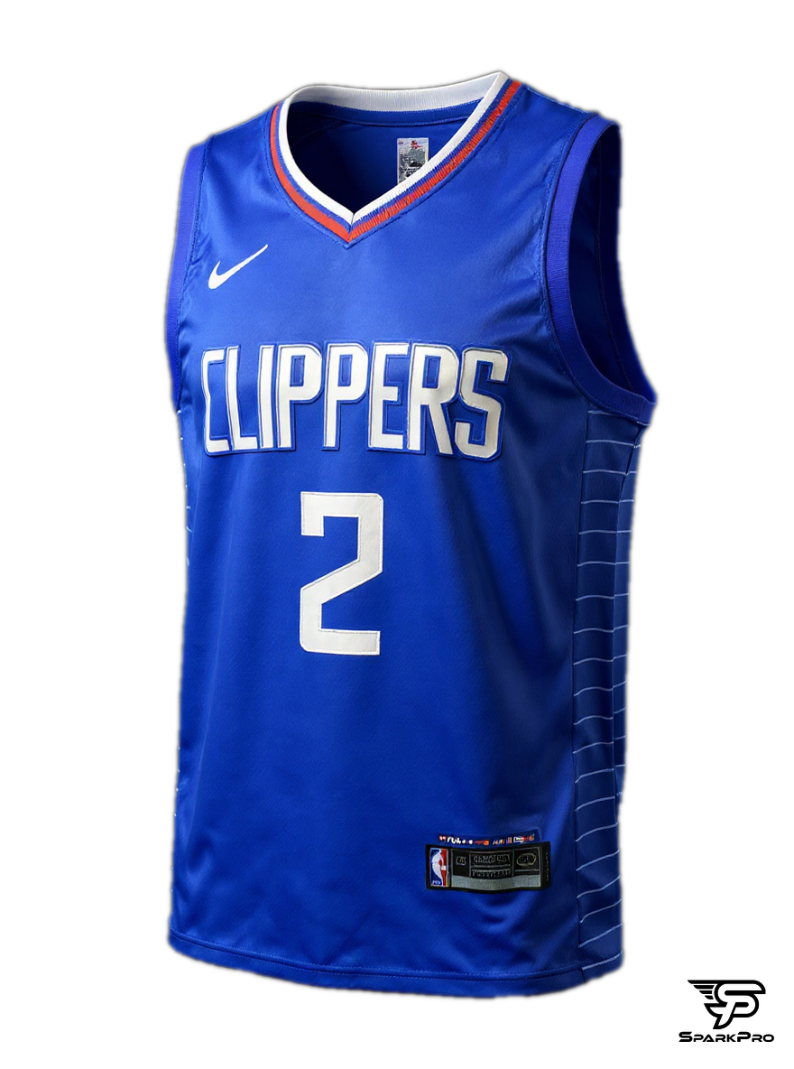 Camiseta Los Angeles Clippers Leonard #2 Nike Azul - Vista 3D