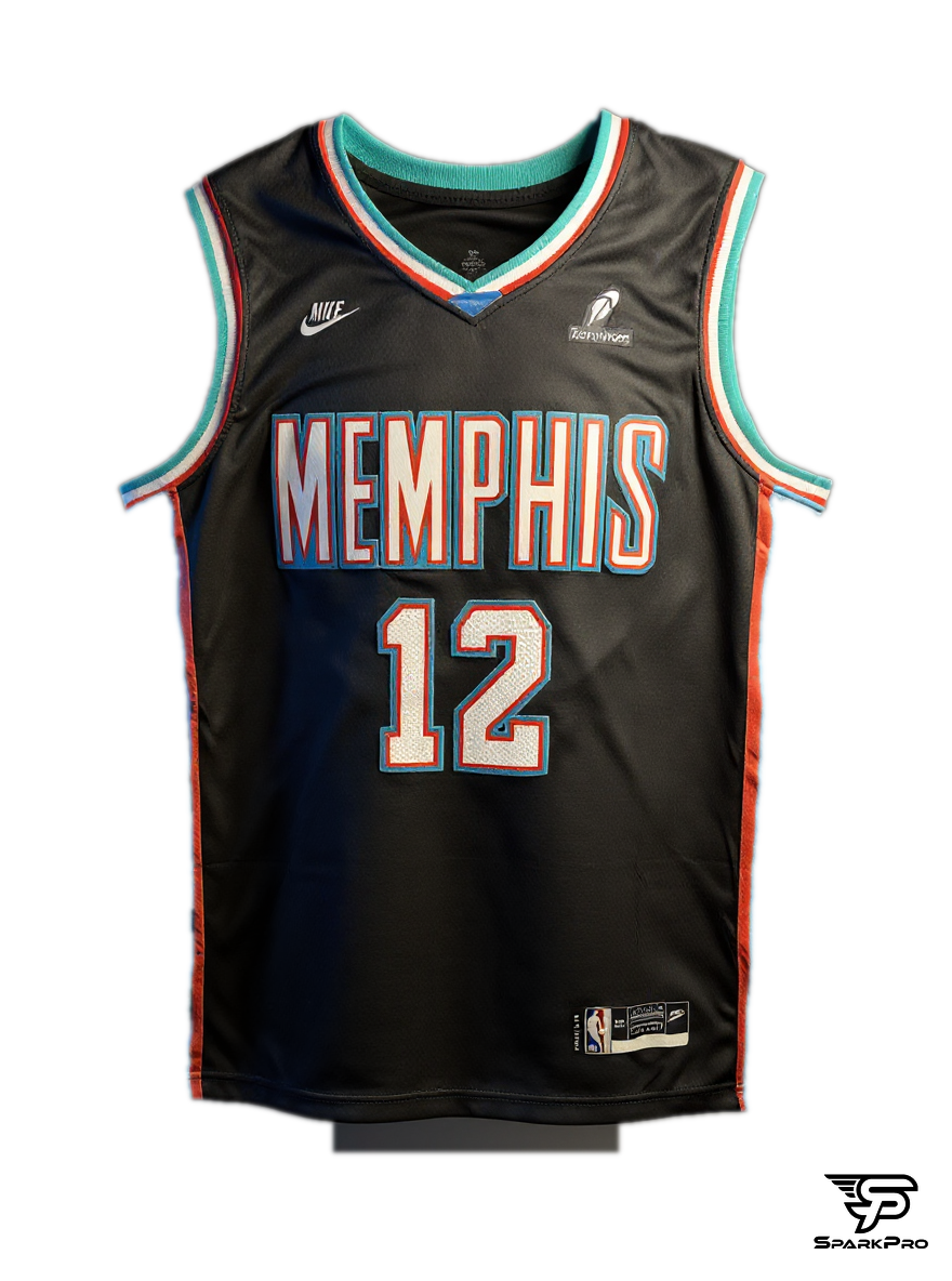 Camiseta Memphis Grizzlies Ja Morant #12 Nike Negro - Vista 3D