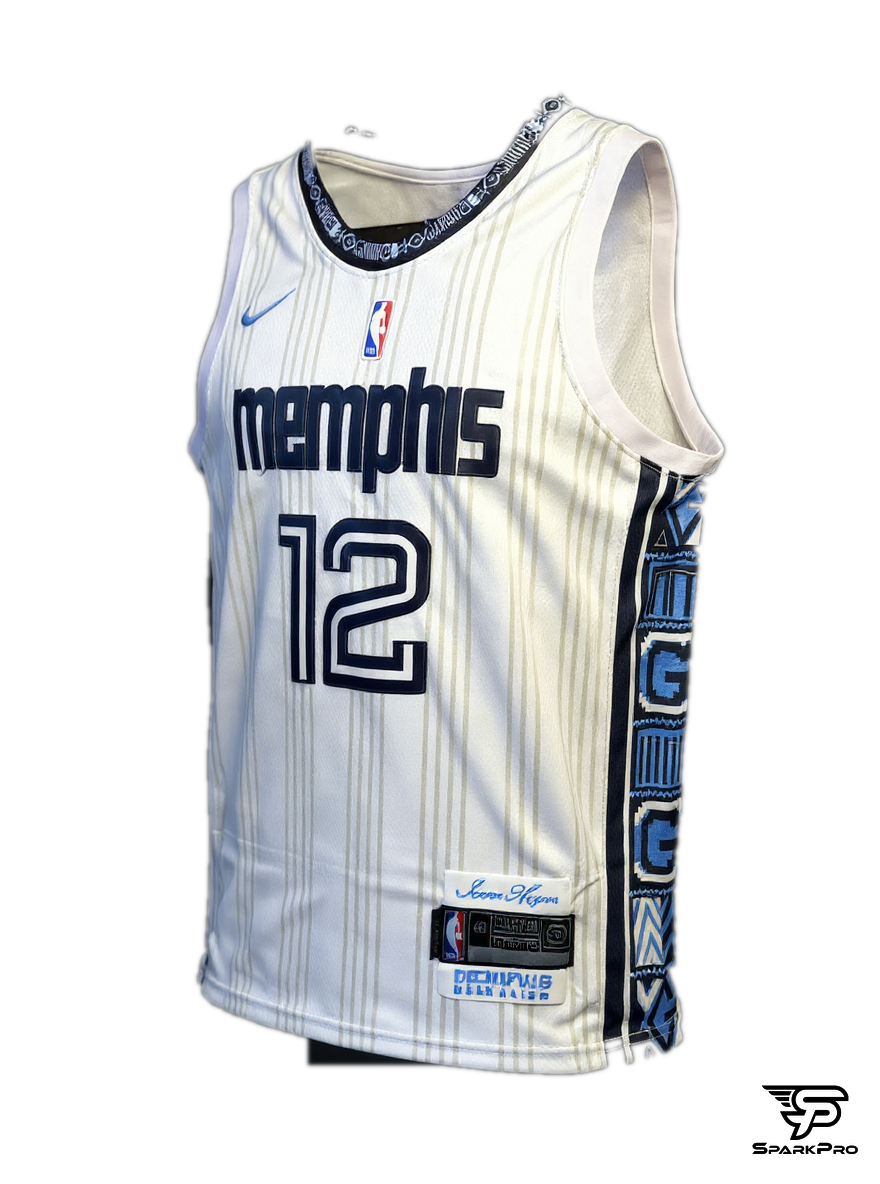Camiseta Memphis Grizzlies Morant #12 Nike Blanco - Vista 3D