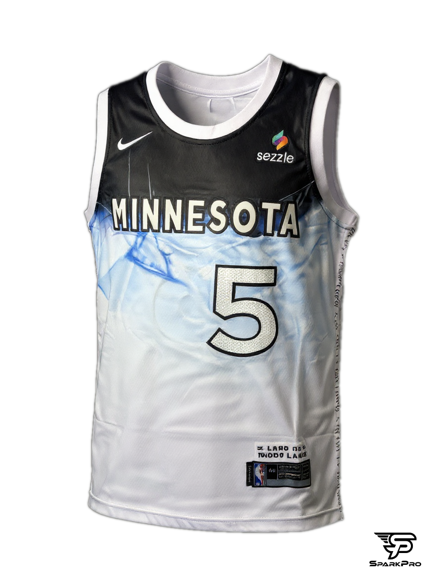 Camiseta Minnesota Timberwolves Edwards #5 Nike Blanco - Vista 3D