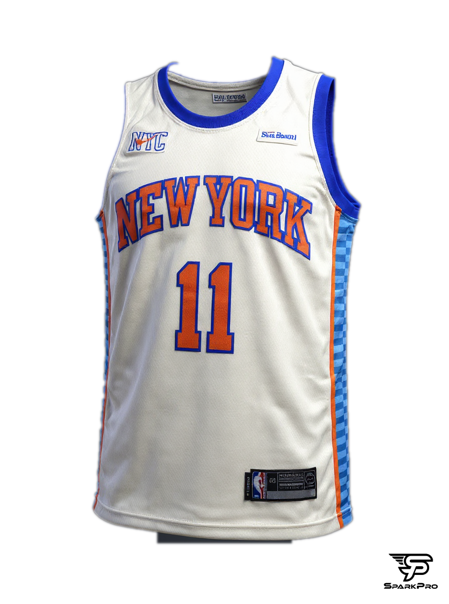 Camiseta New York Brunson #11 Nike Blanco - Vista 3D