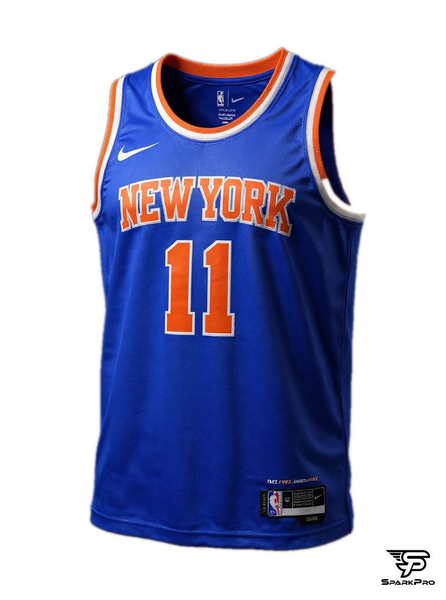 Camiseta New York Knicks Brunson #11 Nike Azul - Vista 3D