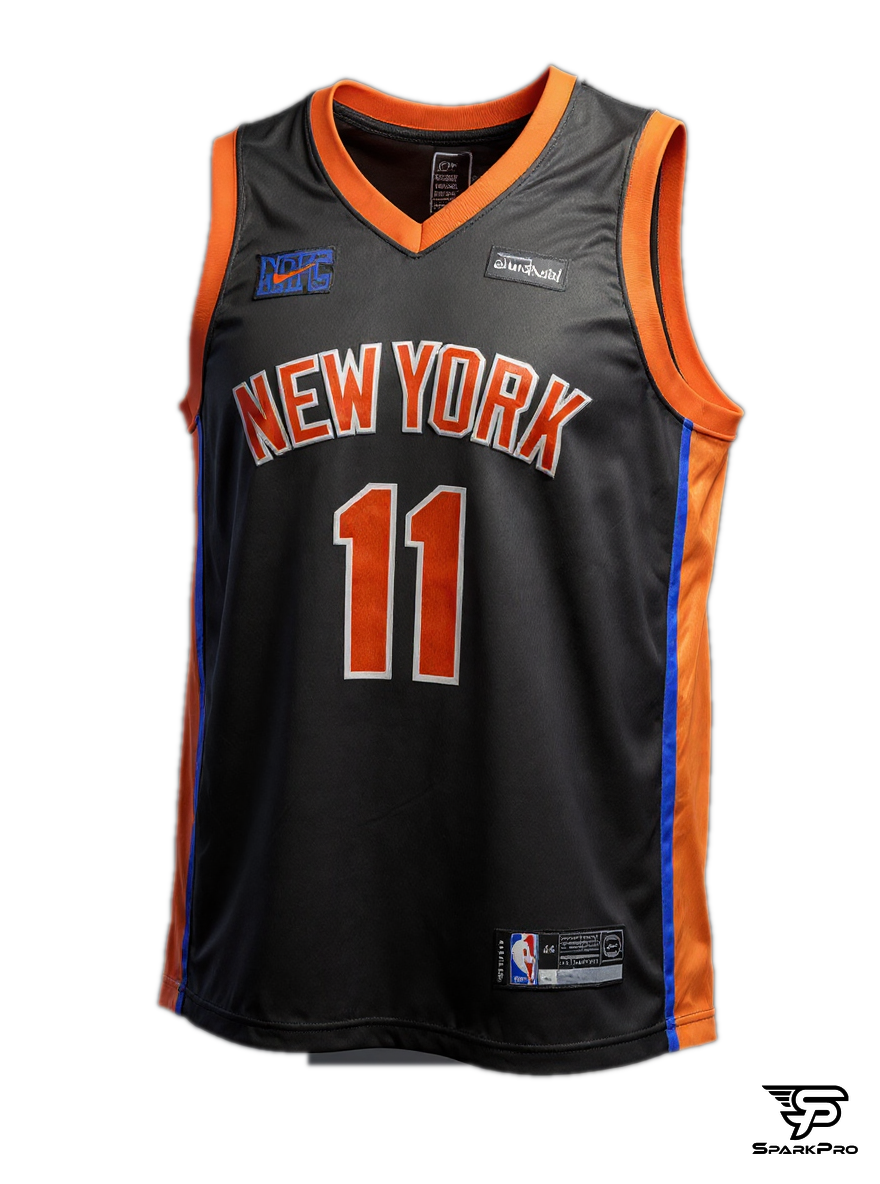 Camiseta New York Knicks Brunson #11 Nike Negro - Vista 3D