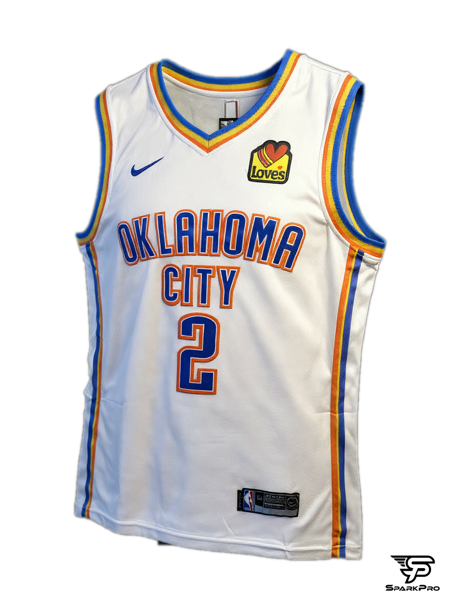 Camiseta Oklahoma City Thunder Gilgeous-alexander #2 Nike Blanco - Vista 3D