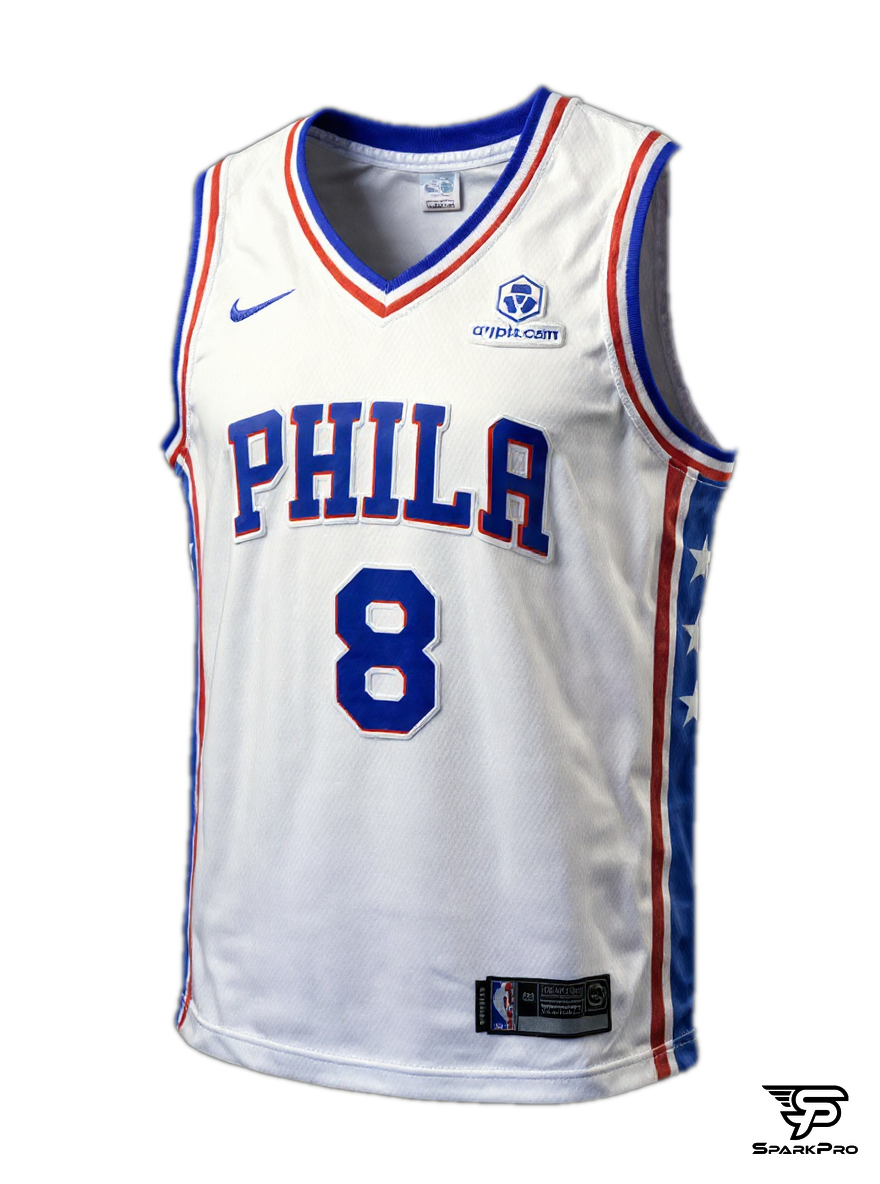 Camiseta Philadelphia 76ers George #8 Nike Blanco - Vista 3D