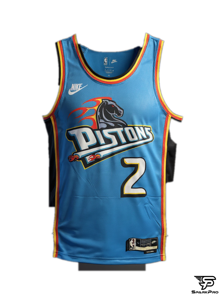 Camiseta Pistons Cunningham #2 Nike Celeste - Vista 3D