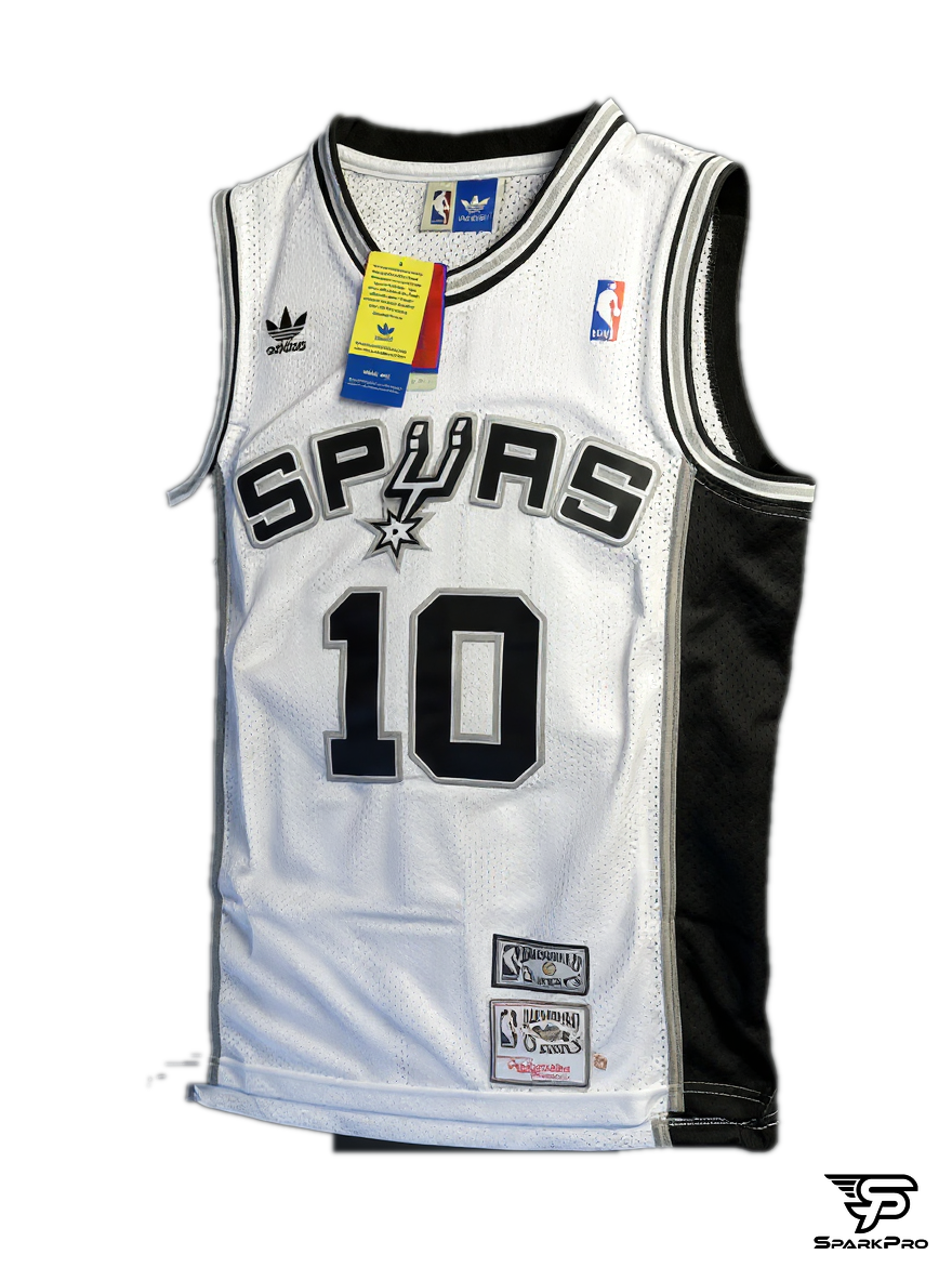 Camiseta San Antonio Spurs Rodman #10 Adidas Blanco - Vista 3D