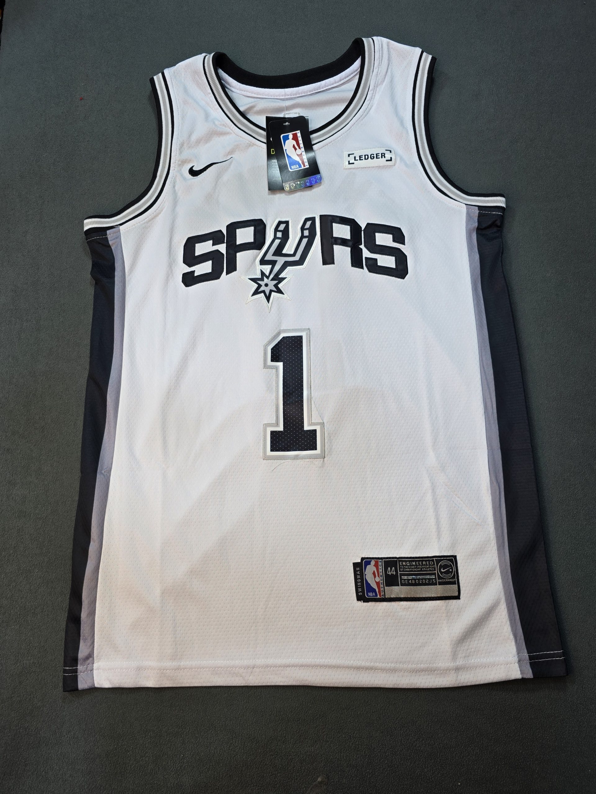 Camiseta San Antonio Spurs Wembanyama #1 Nike Blanco - Vista frontal