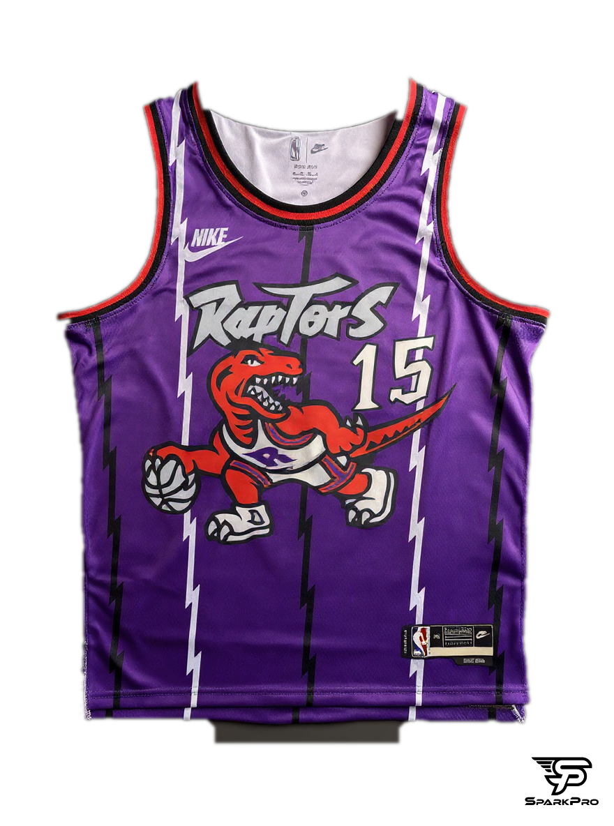 Camiseta Toronto Raptors Carter #15 Nike Morado - Vista 3D