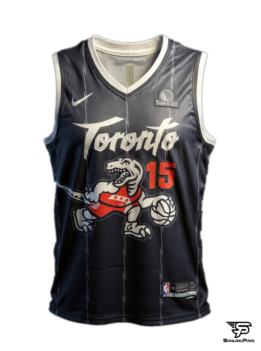 Camiseta Toronto Raptors Carter #15 Nike Negro - Vista 3D
