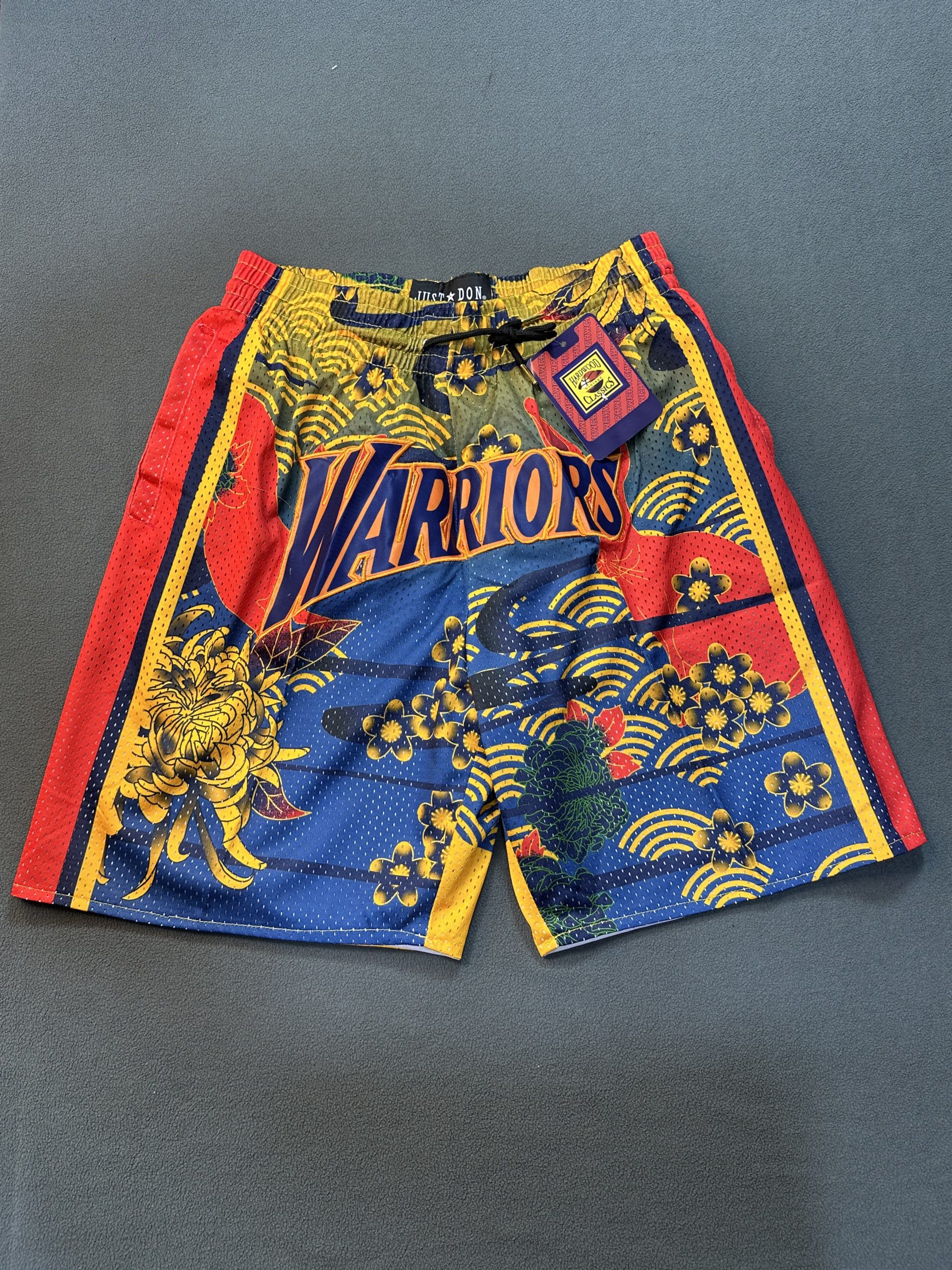 Short Golden State Warriors Just Don Azul - Vista frontal Short NBA Golden State Warriors color azul marca Just Don, vista frontal