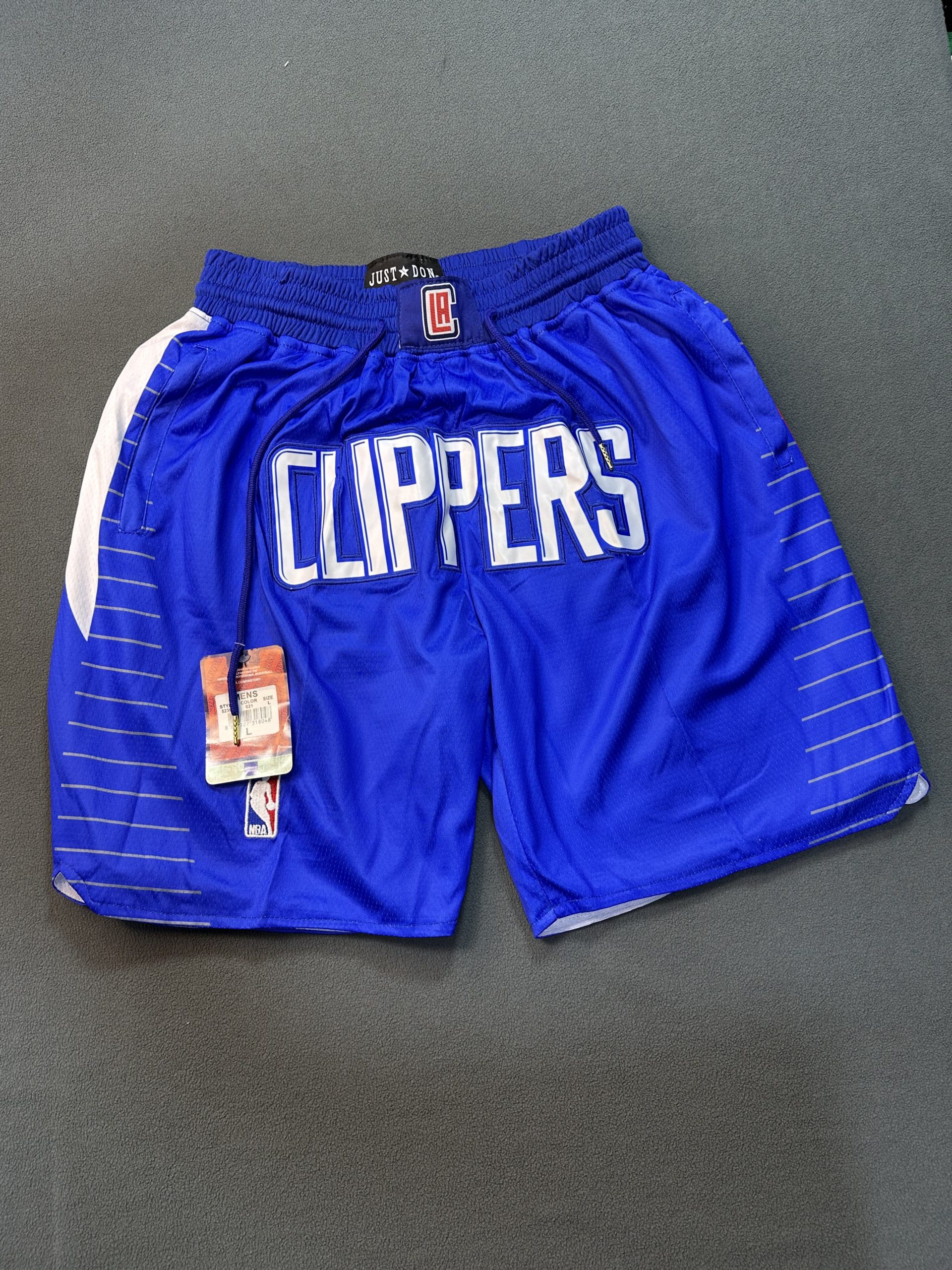 Short Los Angeles Clippers Just Don Azul - Vista frontal Short NBA Los Angeles Clippers color azul marca Just Don, vista frontal