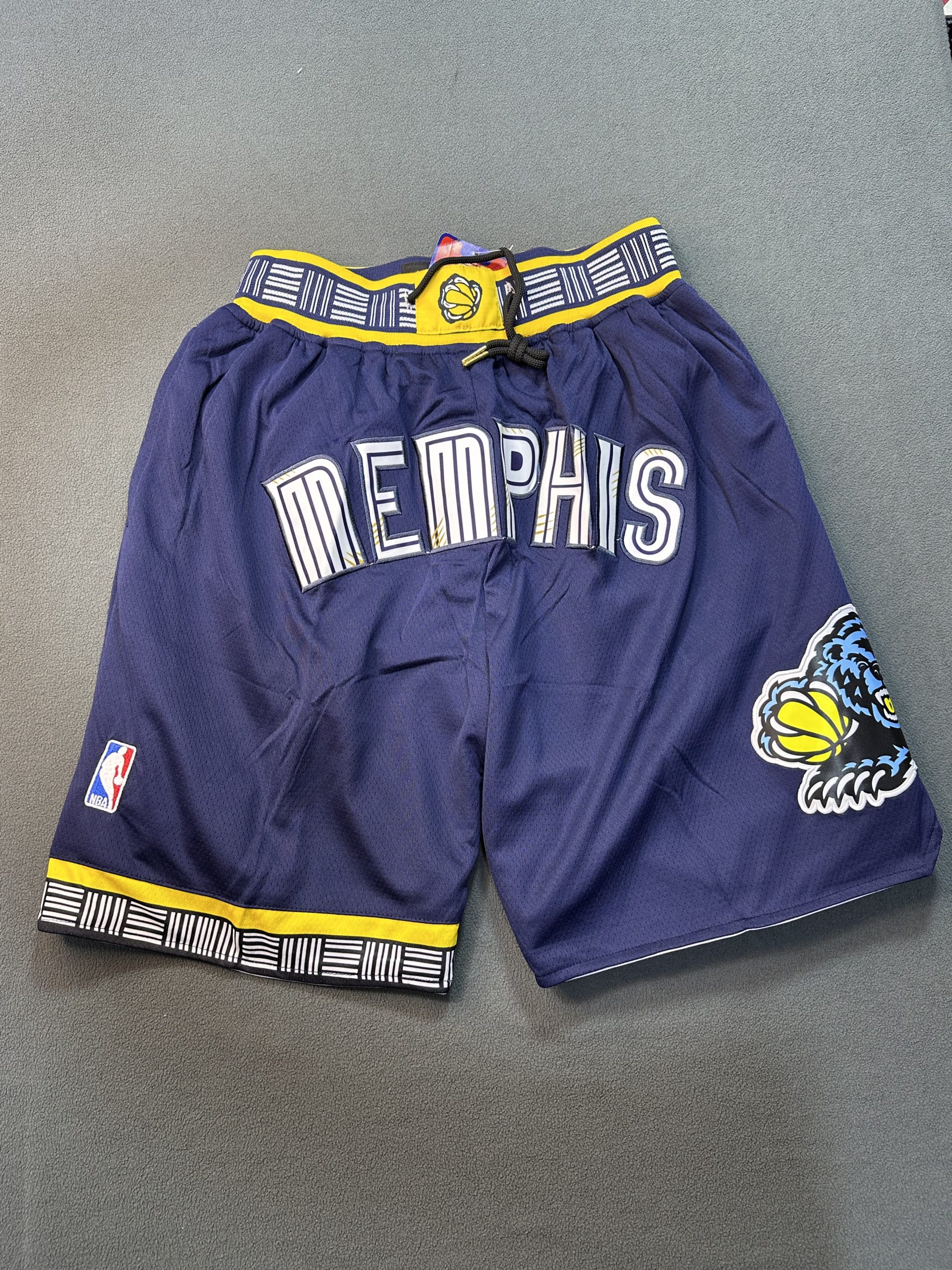 Short Memphis Grizzlies Azul - Vista frontal Short NBA Memphis Grizzlies color azul, vista frontal
