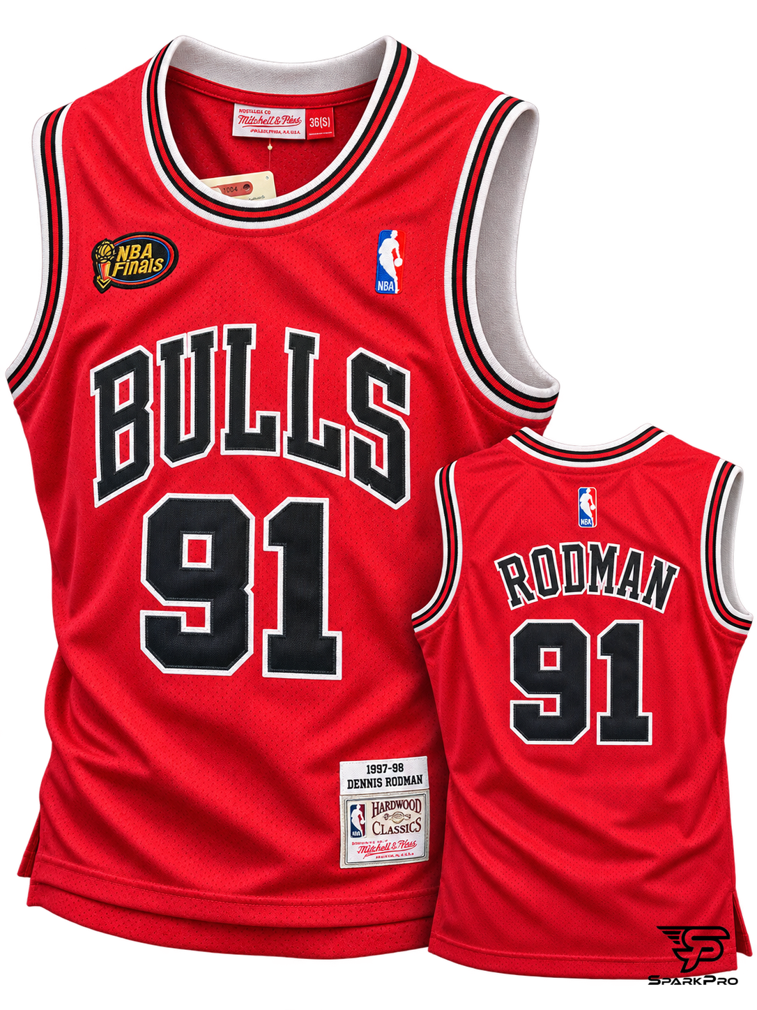 Camiseta Chicago Bulls Dennis Rodman #91 Mitchell & Ness Rojo - Imagen Principal Camiseta Chicago Bulls Dennis Rodman #91 Mitchell & Ness Rojo Mitchell & Ness Baloncesto Rojo - SparkPro