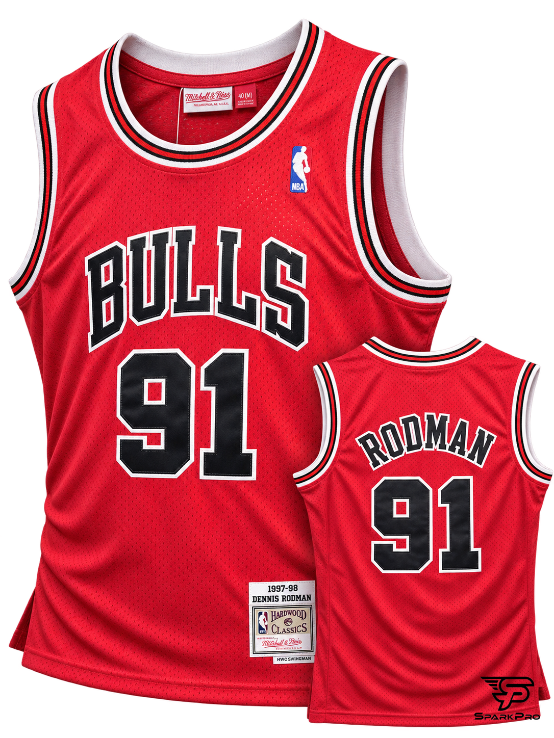 Camiseta Chicago Bulls Dennis Rodman #91 Mitchell & Ness Rojo - Imagen Principal Camiseta Chicago Bulls Dennis Rodman #91 Mitchell & Ness Rojo Mitchell & Ness Baloncesto Rojo - SparkPro