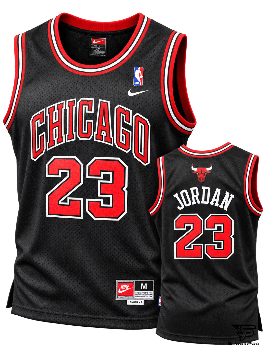 Camiseta Chicago Bulls Jordan #23 Nike Negro - Imagen Principal Camiseta Chicago Bulls Jordan #23 Nike Negro Nike Baloncesto Negro - SparkPro