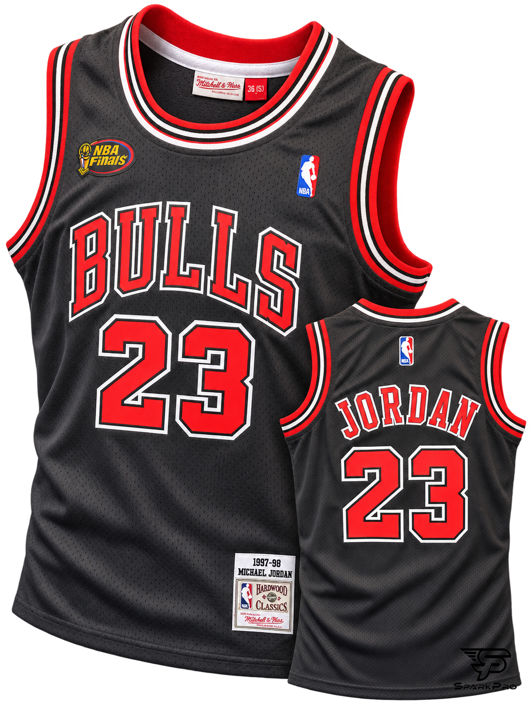 Camiseta Chicago Bulls Michael Jordan #23 Mitchell & Ness Negro - Imagen Principal Camiseta Chicago Bulls Michael Jordan #23 Mitchell & Ness Negro Mitchell & Ness Baloncesto Negro - SparkPro