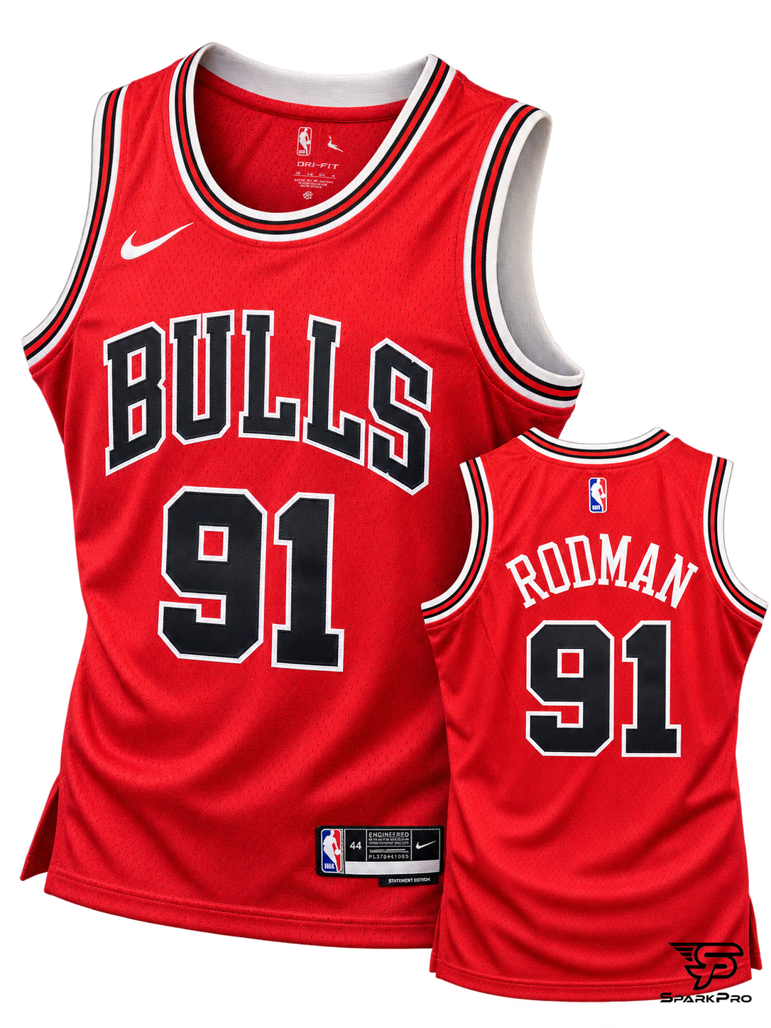 Camiseta Chicago Bulls Rodman #91 Nike Rojo - Imagen Principal Camiseta Chicago Bulls Rodman #91 Nike Rojo Nike Baloncesto Rojo - SparkPro