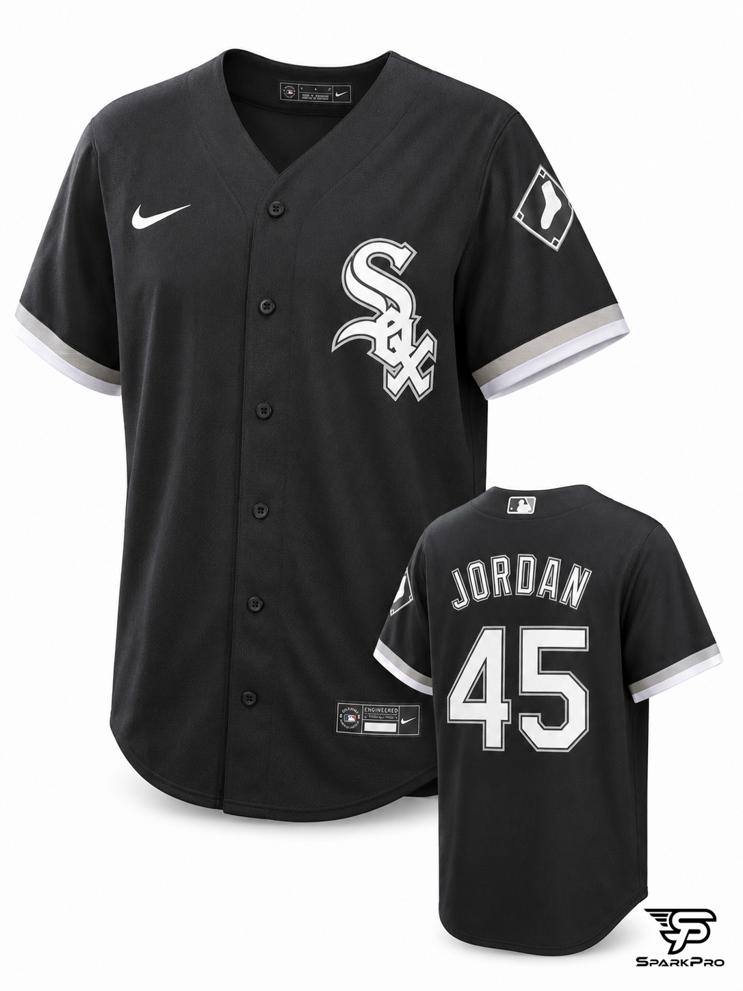 Camiseta Chicago White Sox Jordan #45 Nike Negro - Imagen Principal