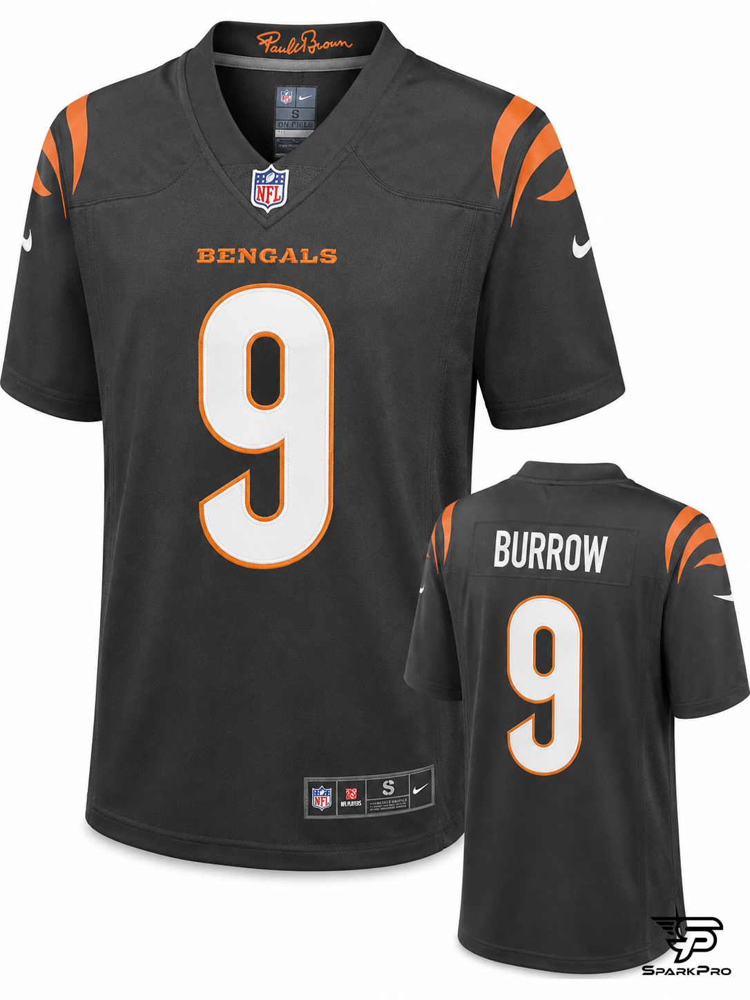 Camiseta Cincinnati Bengals Burrow #9 Nike Negro - Imagen Principal
