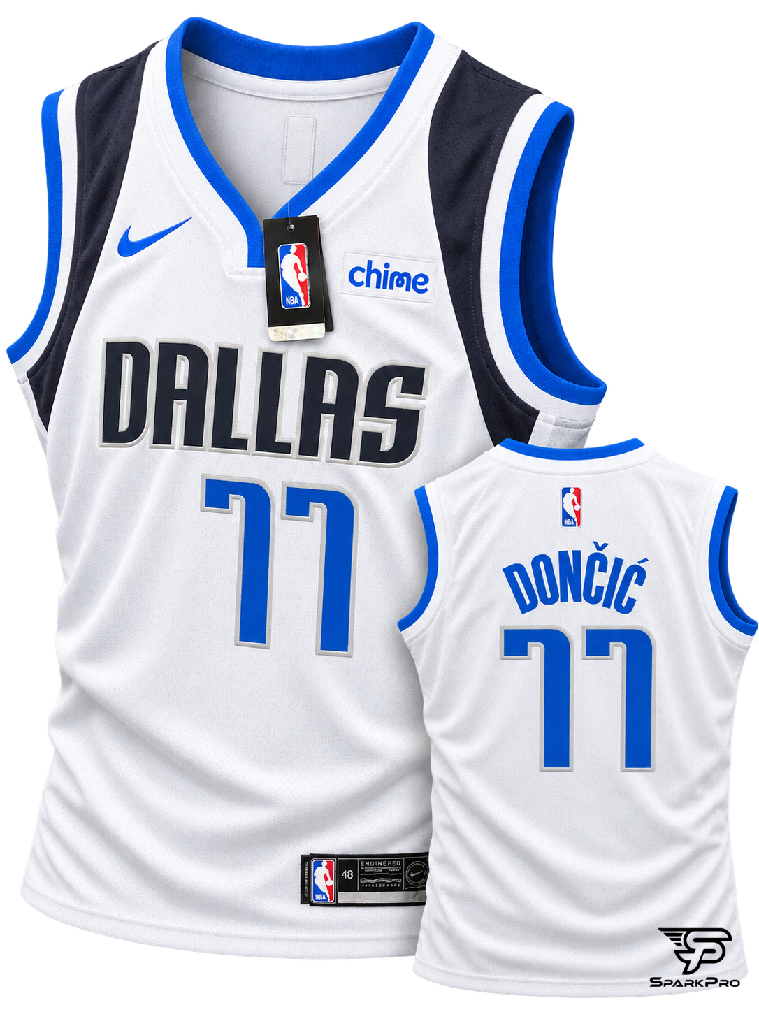 Camiseta Dallas Mavericks Doncic #77 Nike Blanco - Imagen Principal Camiseta Dallas Mavericks Doncic #77 Nike Blanco Nike Baloncesto Blanco - SparkPro