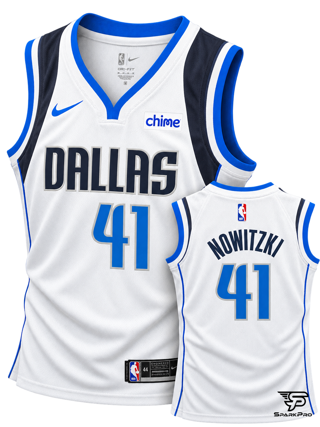 Camiseta Dallas Mavericks Nowitzki #41 Nike Blanco - Imagen Principal Camiseta Dallas Mavericks Nowitzki #41 Nike Blanco Nike Baloncesto Blanco - SparkPro