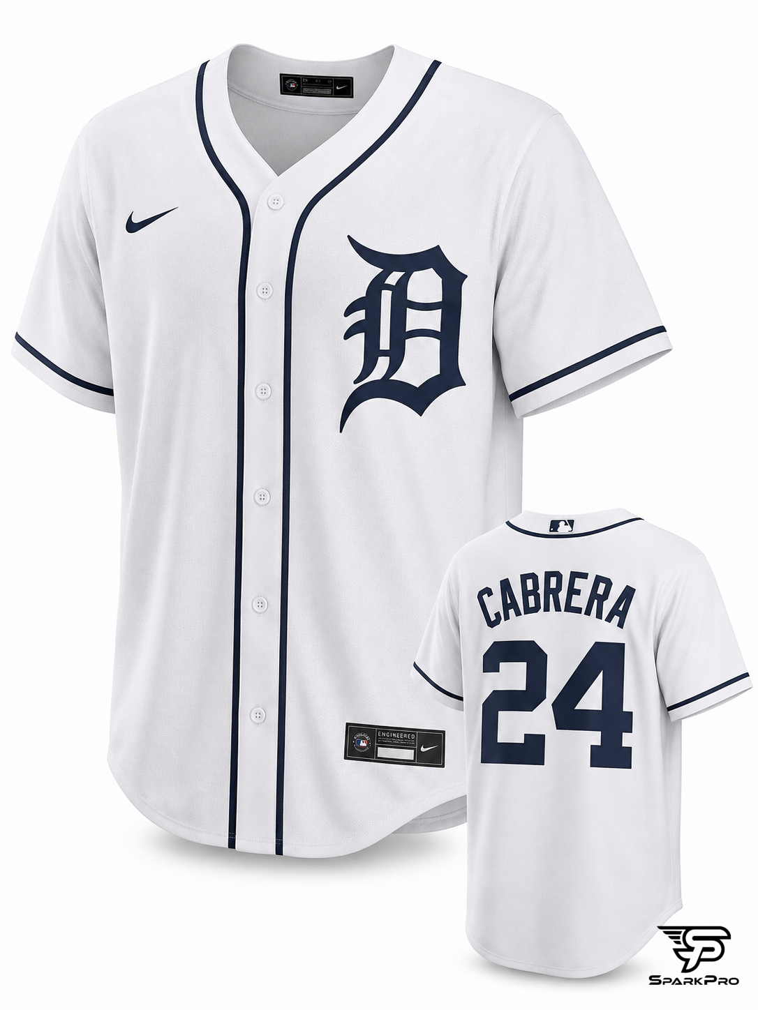Camiseta Detroit Tigers Cabrera #24 Nike Blanco - Imagen Principal