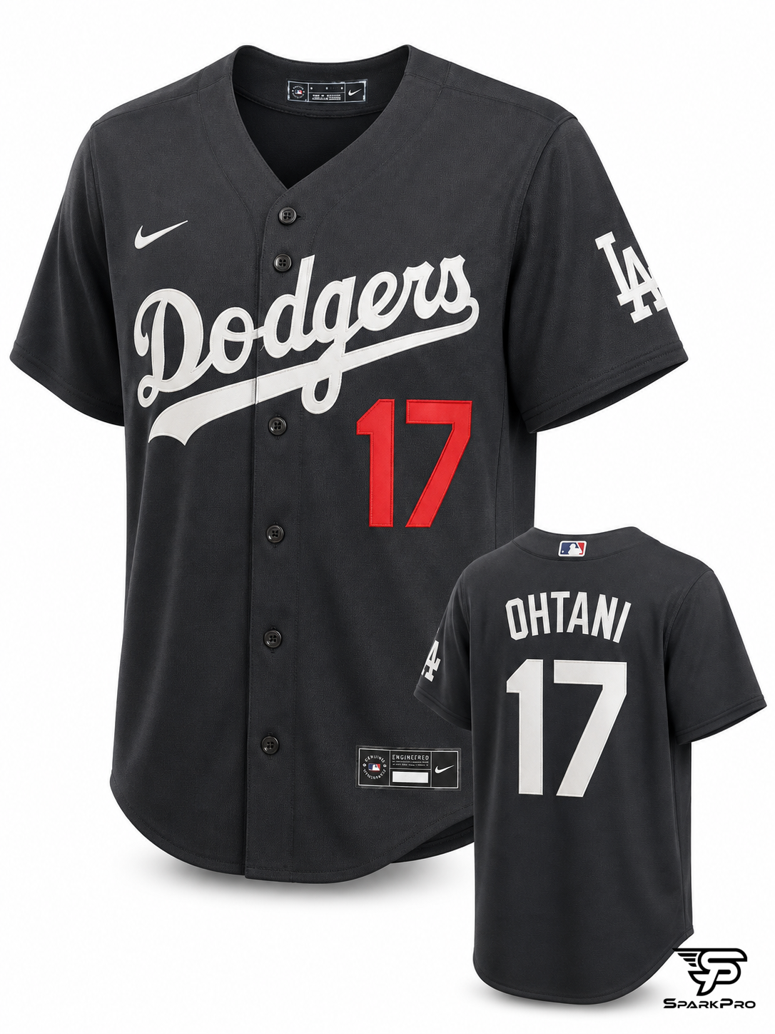 Camiseta Dodgers Ohtani #17 Nike Negro - Imagen Principal