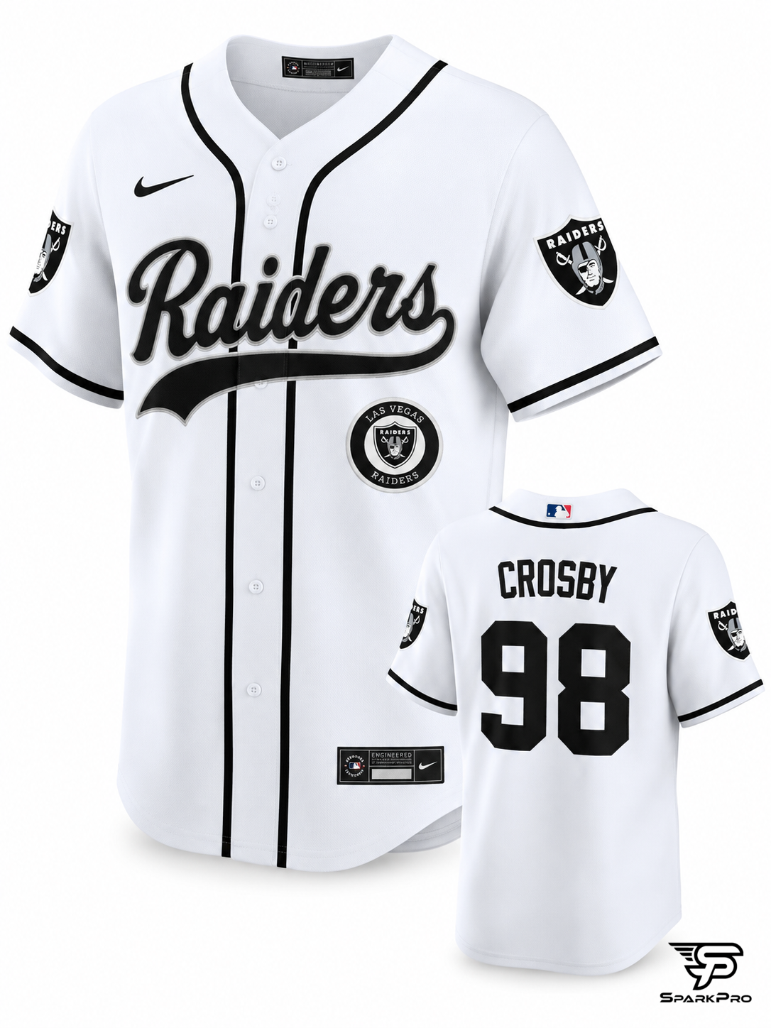 Camiseta Las Vegas Raiders Crosby #98 Nike Blanco - Imagen Principal