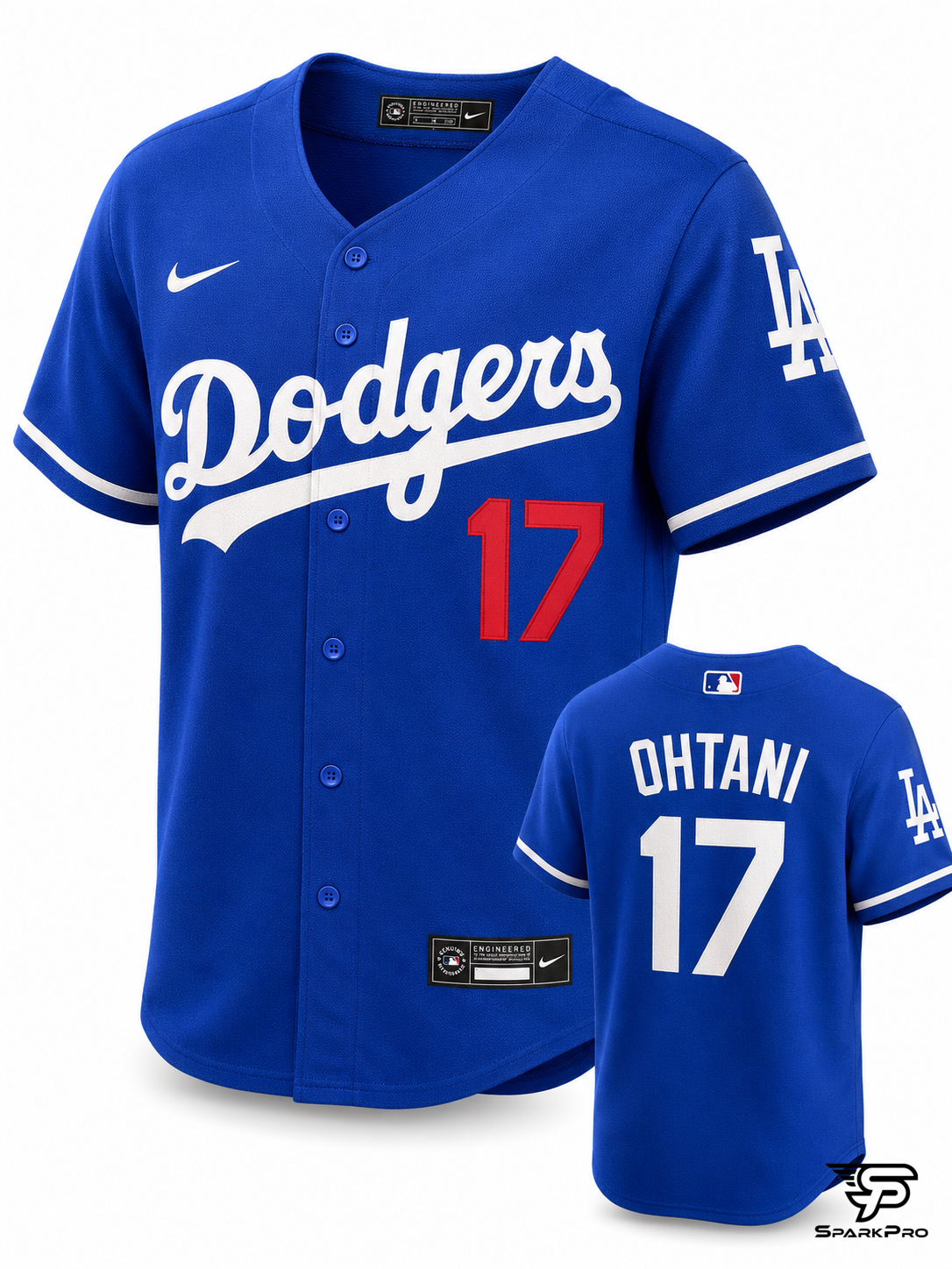 Camiseta Los Angeles Dodgers Ohtani #17 Nike Azul - Imagen Principal